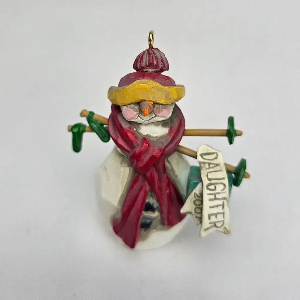 Hallmark Keepsake 2001 Daughter Snowman Ornament QX8425 Linda Sickman w/ Box